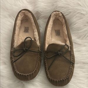 UGG Tan Suede Moccasin Slippers